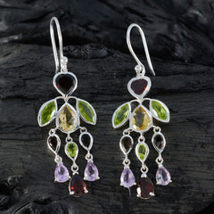 Multi-Japanese-Yuna-multiple-Dangle-multicolor-925-Sterling-Silver-Earring