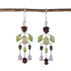Multi-Japanese-Yuna-multiple-Dangle-multicolor-925-Sterling-Silver-Earring