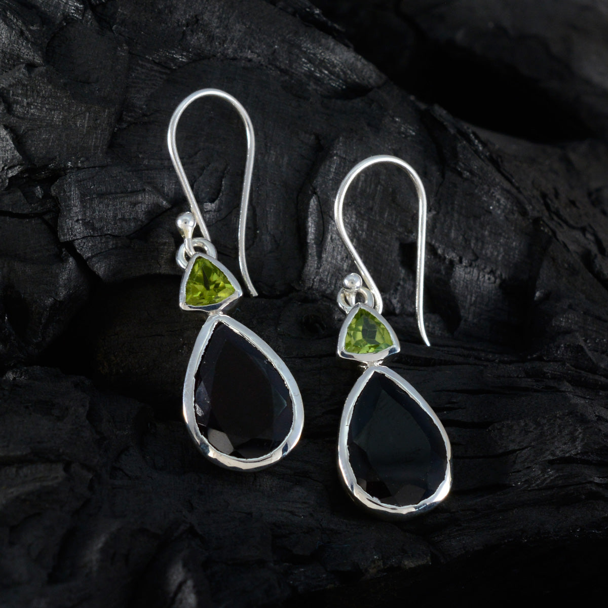 Multi-Korean-Constanza-Toi-et-Moi-Dangle-multicolor-925-Sterling-Silver-Earring