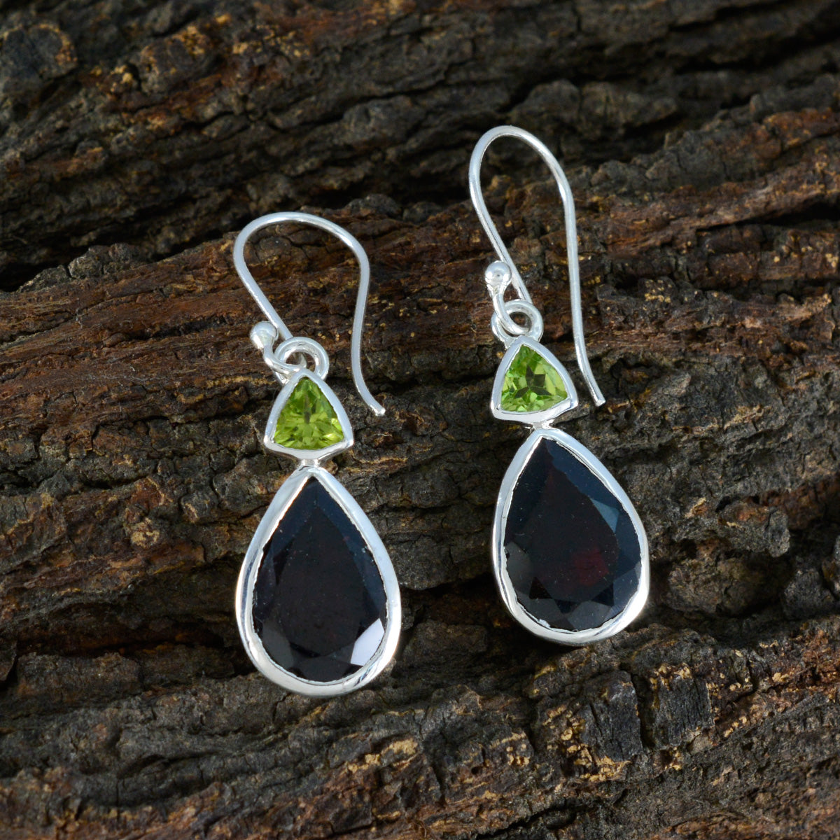 Multi-Korean-Constanza-Toi-et-Moi-Dangle-multicolor-925-Sterling-Silver-Earring