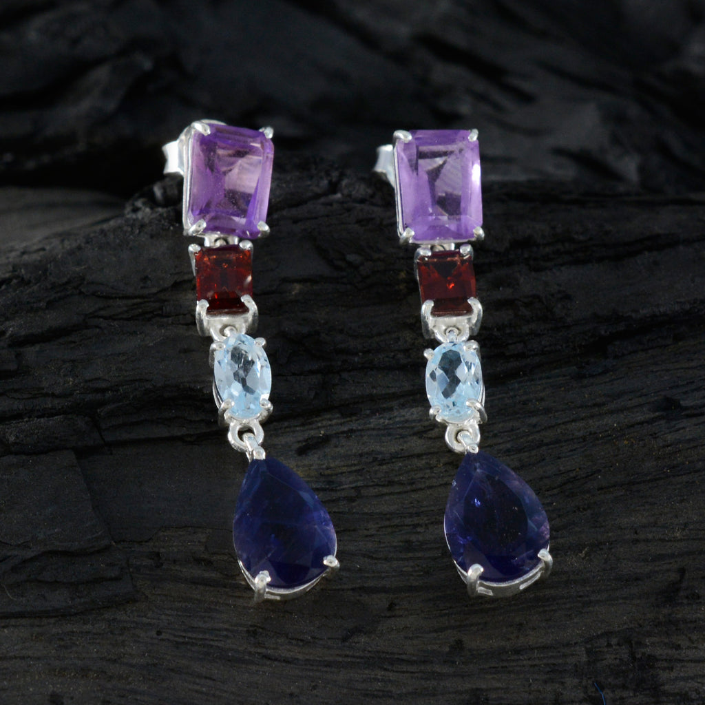 Multi-Spanish-Nayara-quarter-Stud-multicolor-92.5-Silver-Earring