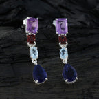 Multi-Spanish-Nayara-quarter-Stud-multicolor-92.5-Silver-Earring