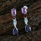 Multi-Spanish-Nayara-quarter-Stud-multicolor-92.5-Silver-Earring