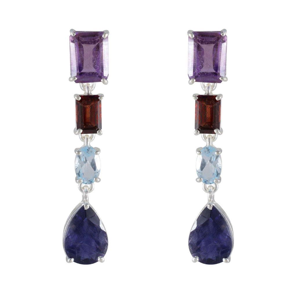 Multi-Spanish-Nayara-quarter-Stud-multicolor-92.5-Silver-Earring