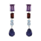 Multi-Spanish-Nayara-quarter-Stud-multicolor-92.5-Silver-Earring