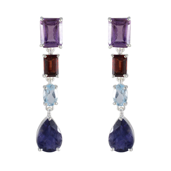 Multi-Spanish-Nayara-quarter-Stud-multicolor-92.5-Silver-Earring