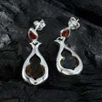 Multi-Russian-Hazel-Toi-et-Moi-Stud-multicolor-92.5-Silver-Earring