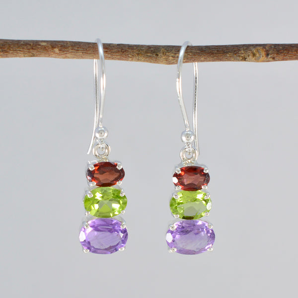 Multi-American-Riley-multiple-Dangle-multicolor-Sterling-Silver-Earring