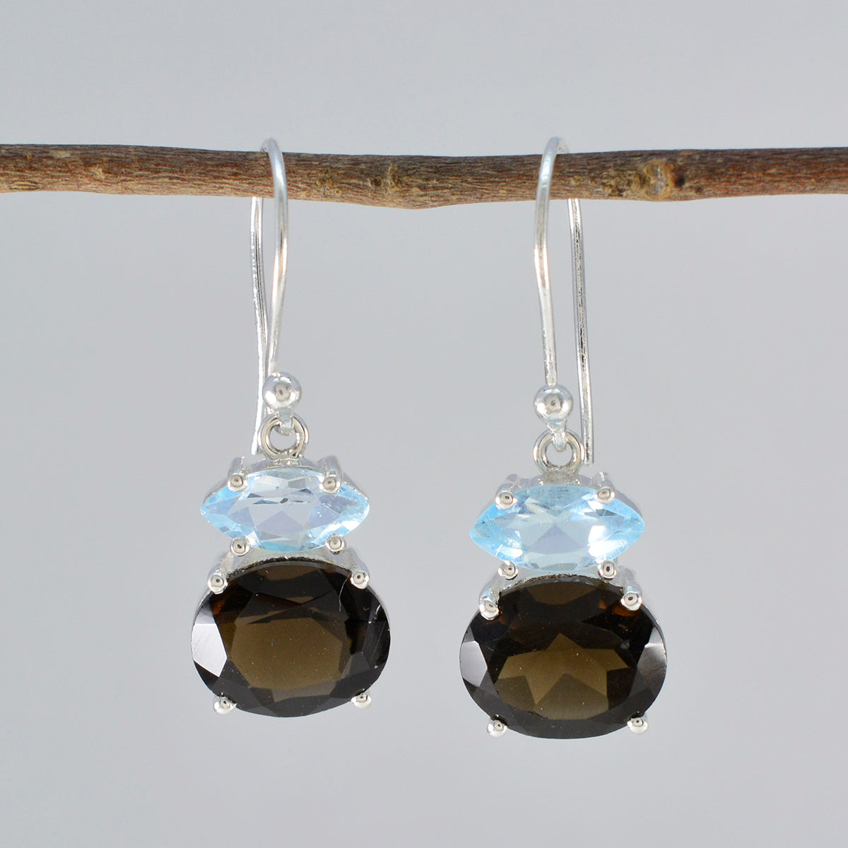 Multi Japanische Chen mehrere Dangle mehrfarbige 925 Silber Ohrring Zweitbild