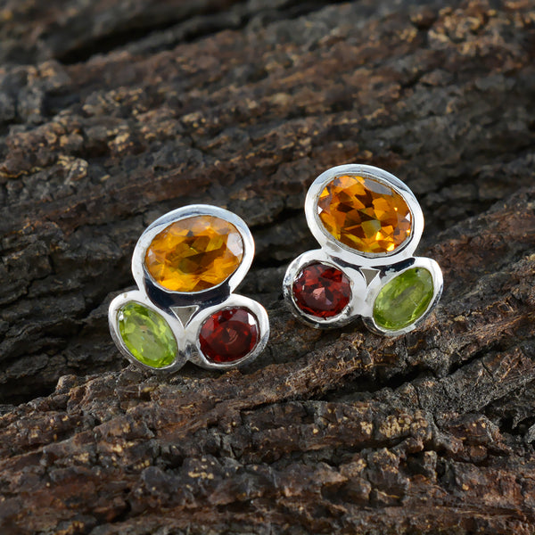 Multi-American-Harper-multiple-Stud-multicolor-Sterling-Silver-Earring