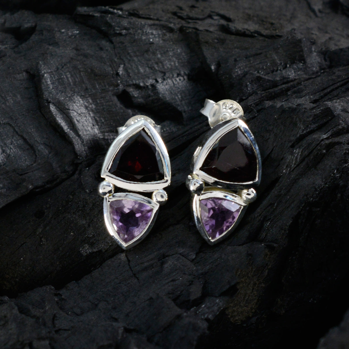 Multi-Moroccan-Aisha-Toi-et-Moi-Stud-multicolor-925-Sterling-Silver-Earring