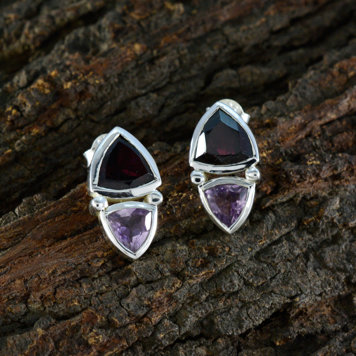 Multi-Moroccan-Aisha-Toi-et-Moi-Stud-multicolor-925-Sterling-Silver-Earring