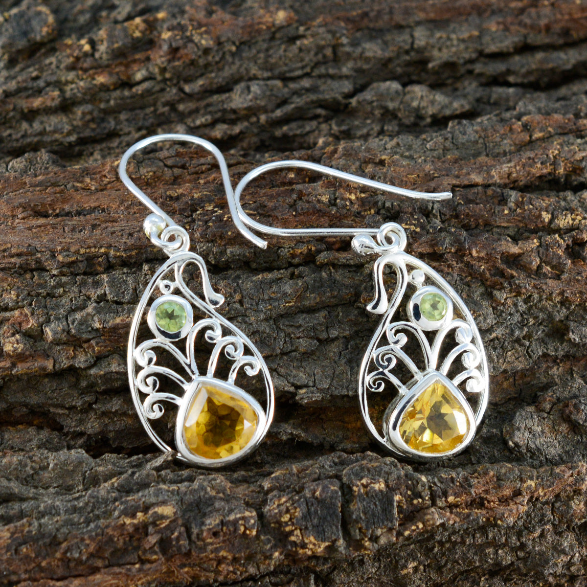 Multi-Egyptian-Ellie-multiple-Dangle-multicolor-925-Sterling-Silver-Earring