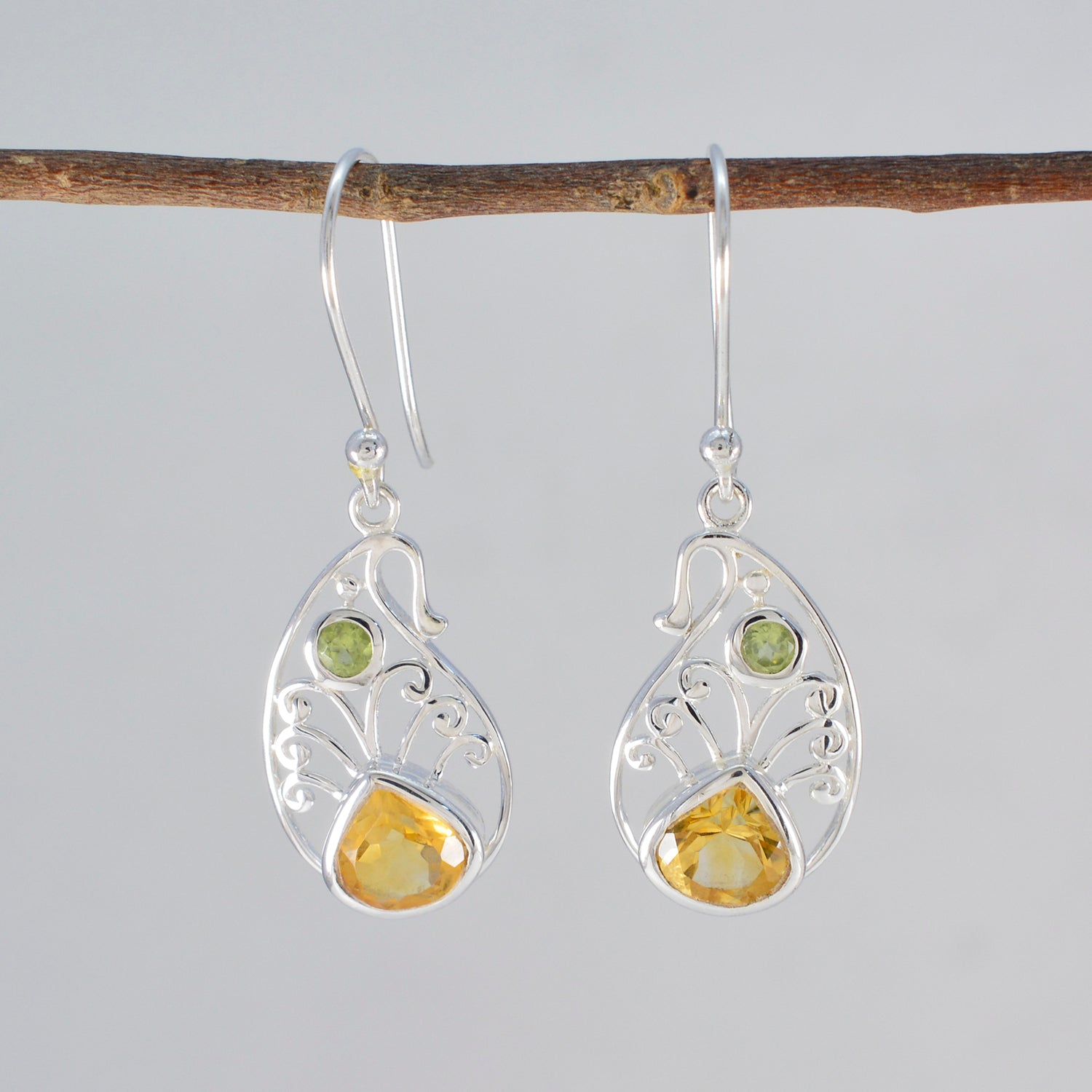 Multi-Egyptian-Ellie-multiple-Dangle-multicolor-925-Sterling-Silver-Earring