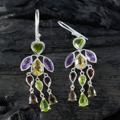 Multi-Turkish-Agustina-multiple-Dangle-multicolor-Silver-Earring