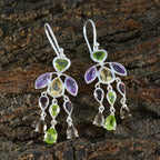 Multi-Turkish-Agustina-multiple-Dangle-multicolor-Silver-Earring