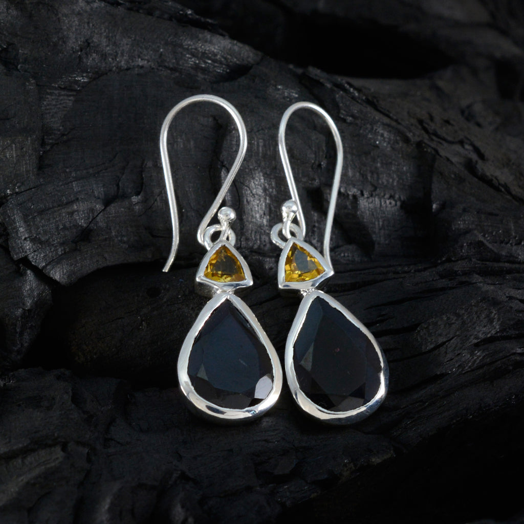 Multi-Japanese-Daniela-Toi-et-Moi-Dangle-multicolor-Silver-Earring