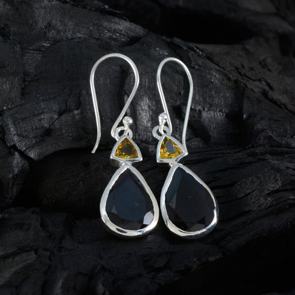 Multi-Japanese-Daniela-Toi-et-Moi-Dangle-multicolor-Silver-Earring