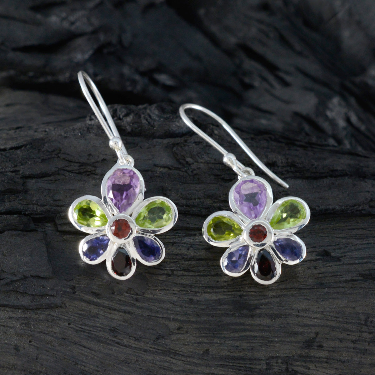 Multi-Moroccan-Laura-multiple-Dangle-multicolor-925-Silver-Earring