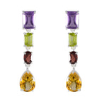 Multi-Latin-American-Noelia-quarter-Stud-multicolor-925-Sterling-Silver-Earring