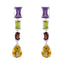 Multi-Latin-American-Noelia-quarter-Stud-multicolor-925-Sterling-Silver-Earring