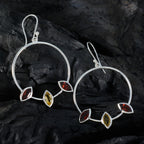 Multi-Russian-Olivia-Trilogy-Dangle-multicolor-Sterling-Silver-Earring