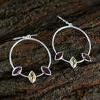 Multi-Russian-Olivia-Trilogy-Dangle-multicolor-Sterling-Silver-Earring