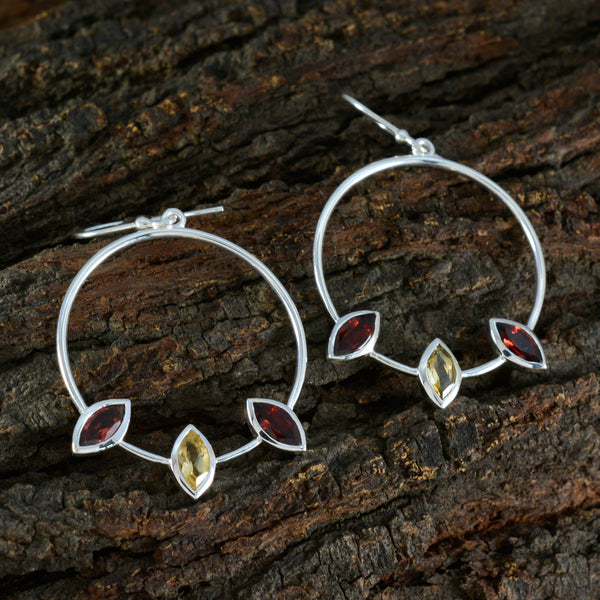 Multi-Russian-Olivia-Trilogy-Dangle-multicolor-Sterling-Silver-Earring
