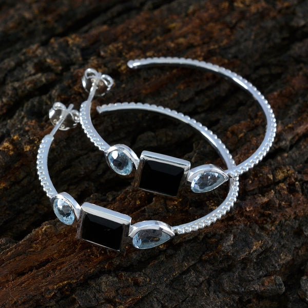 Multi-Korean-Ayaka-Trilogy-Stud-multicolor-Sterling-Silver-Earring