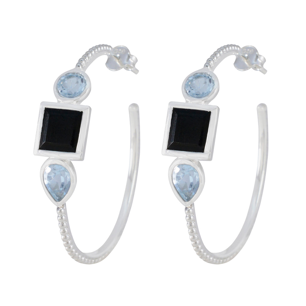 Multi-Korean-Ayaka-Trilogy-Stud-multicolor-Sterling-Silver-Earring