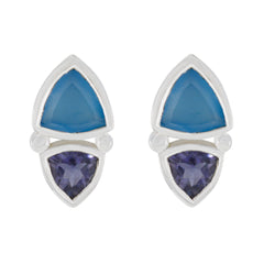 Multi-Egyptian-Alice-Toi-et-Moi-Stud-multicolor-Silver-Earring