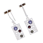 Multi-Korean-Alina-multiple-Dangle-multicolor-Sterling-Silver-Earring