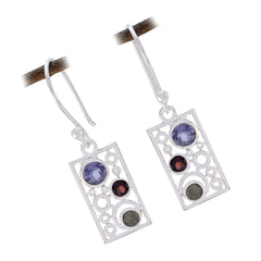 Multi-Korean-Alina-multiple-Dangle-multicolor-Sterling-Silver-Earring