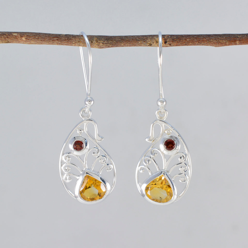 Multi-American-Emilia-multiple-Dangle-multicolor-Silver-Earring