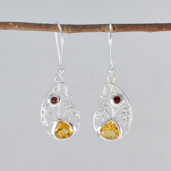 Multi-American-Emilia-multiple-Dangle-multicolor-Silver-Earring
