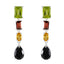 Multi-French-Patricia-quarter-Stud-multicolor-Silver-Earring