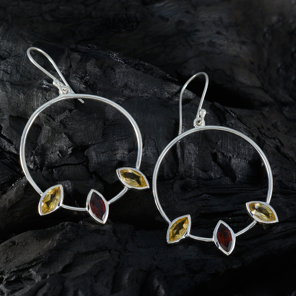 Multi-Moroccan-Pauline-Trilogy-Dangle-multicolor-925-Silver-Earring
