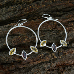 Multi-Moroccan-Pauline-Trilogy-Dangle-multicolor-925-Silver-Earring