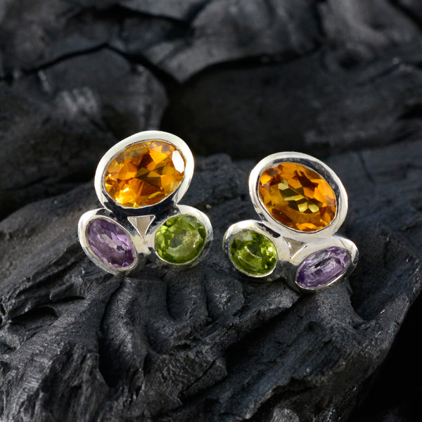 Multi-Japanese-Ida-multiple-Stud-multicolor-92.5-Silver-Earring