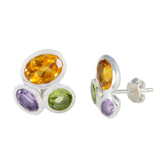 Multi-Japanese-Ida-multiple-Stud-multicolor-92.5-Silver-Earring