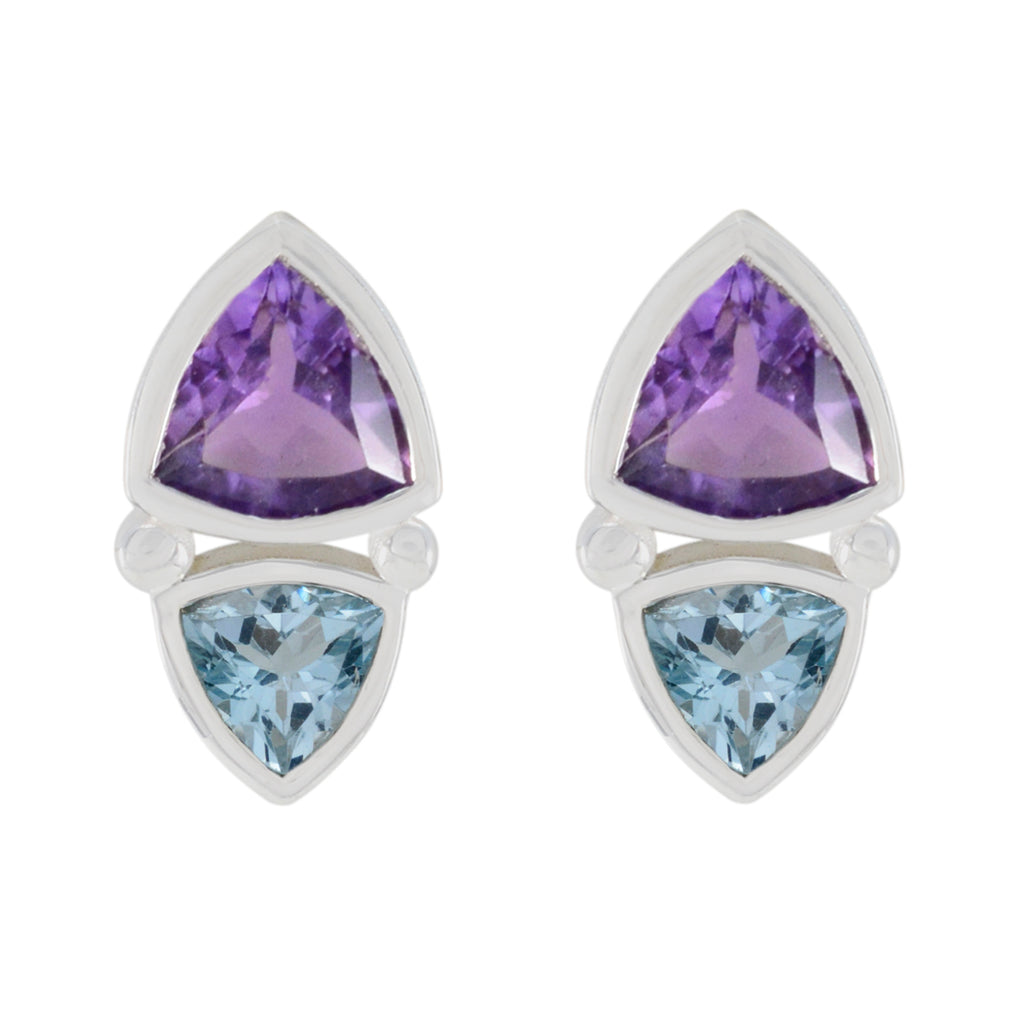 Multi-American-Alina-Toi-et-Moi-Stud-multicolor-Sterling-Silver-Earring