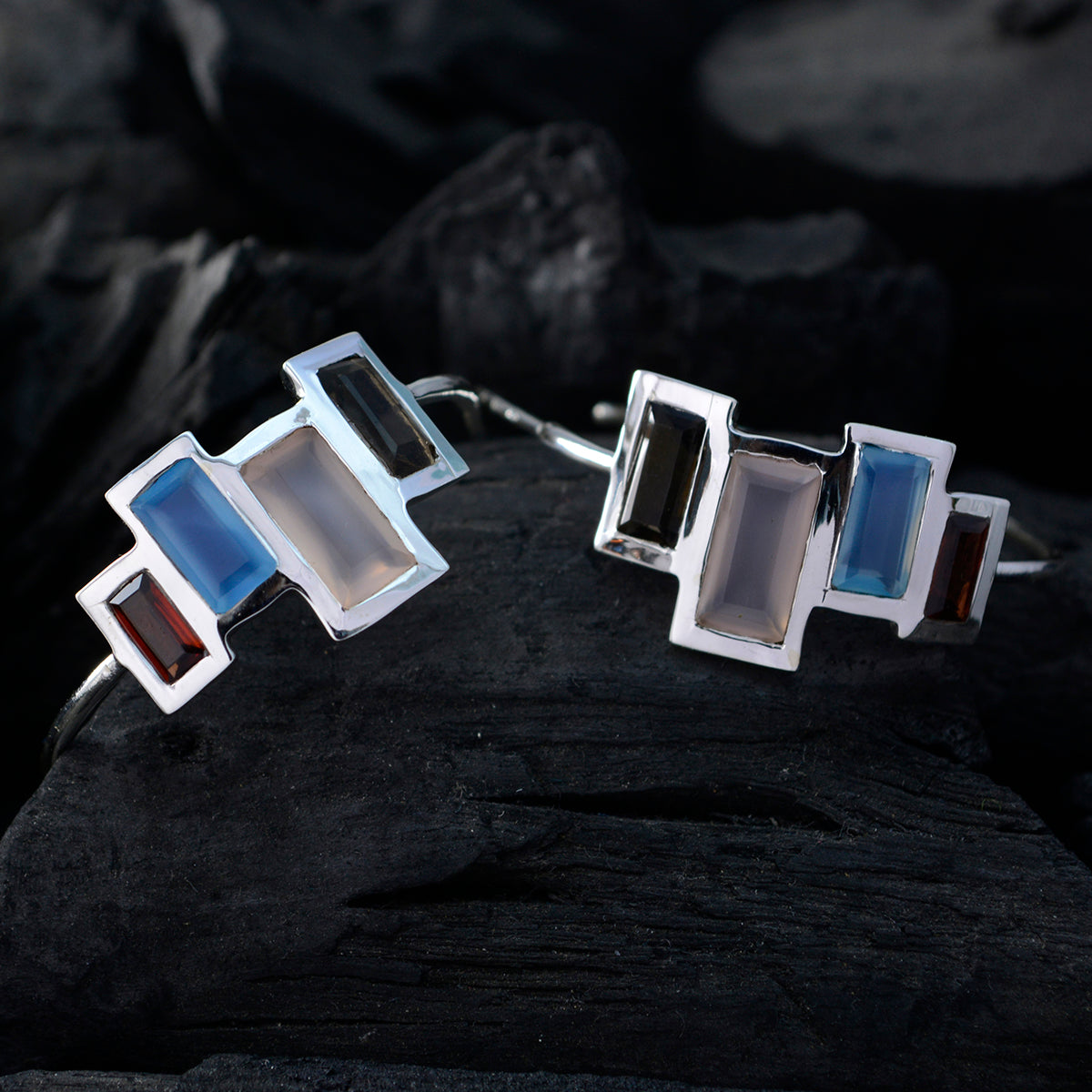 Multi latinamerikanska ängelörhängen med flera örhängen i 925 sterlingsilver Sekundär produktbild