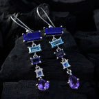 Multi-Latin-American-Anna-multiple-Dangle-multicolor-925-Sterling-Silver-Earring