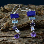 Multi-Latin-American-Anna-multiple-Dangle-multicolor-925-Sterling-Silver-Earring