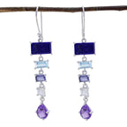 Multi-Latin-American-Anna-multiple-Dangle-multicolor-925-Sterling-Silver-Earring