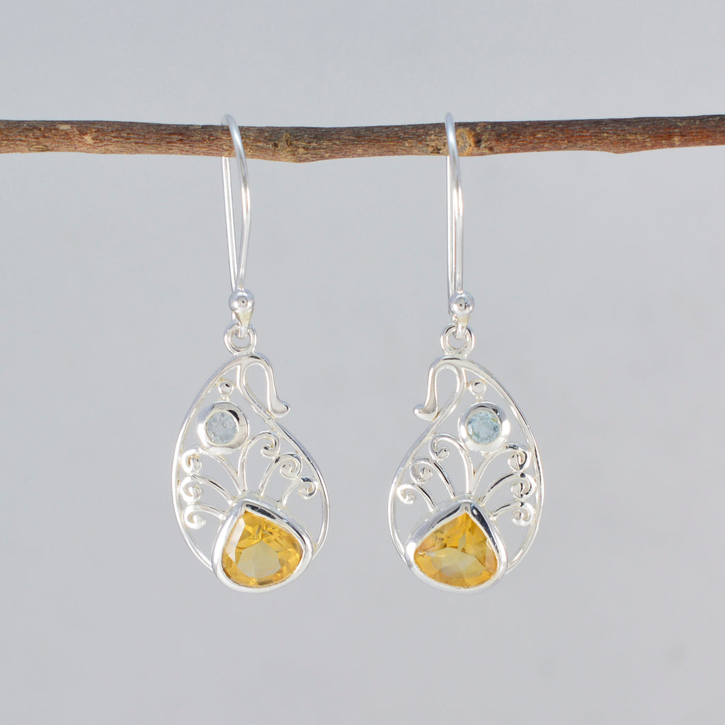Multi-Korean-Emily-multiple-Dangle-multicolor-Sterling-Silver-Earring