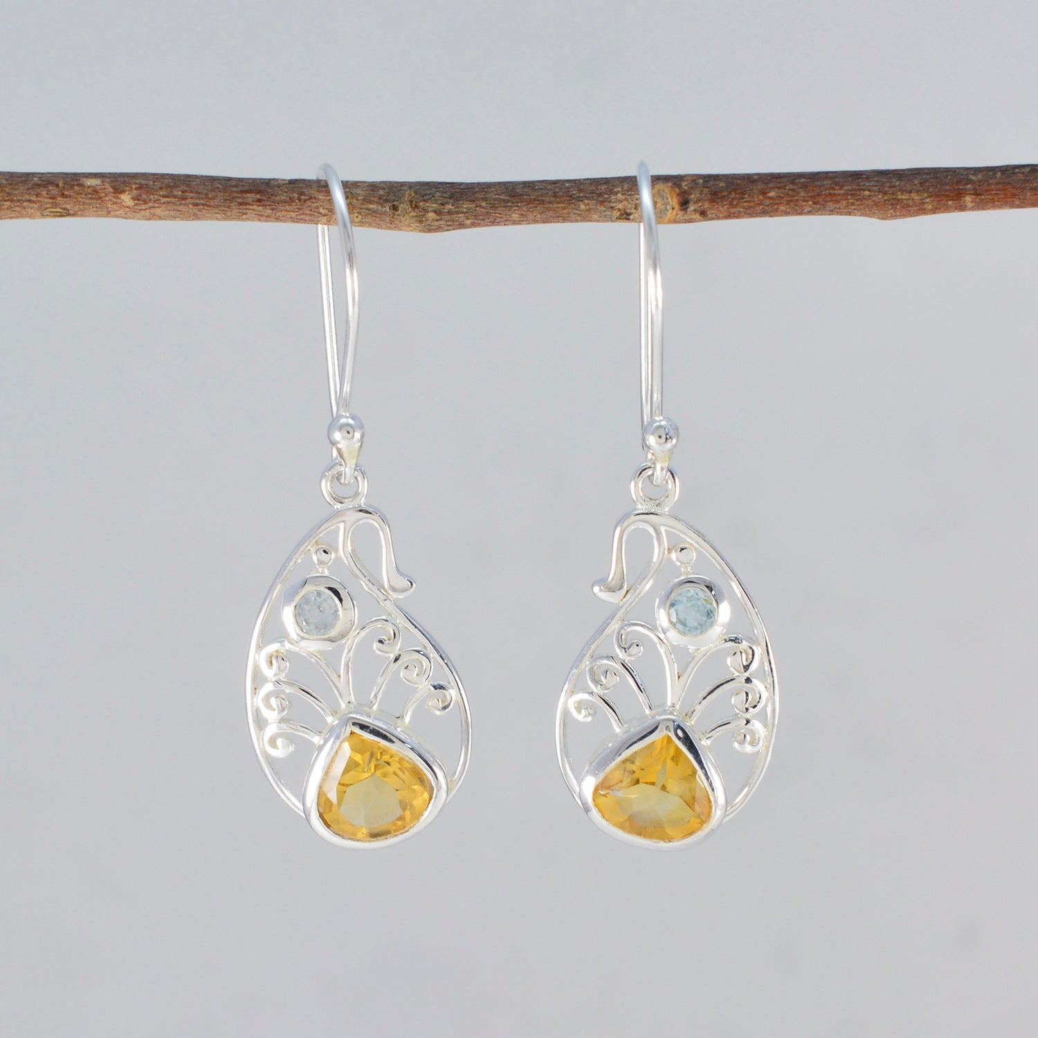 Multi-Korean-Emily-multiple-Dangle-multicolor-Sterling-Silver-Earring