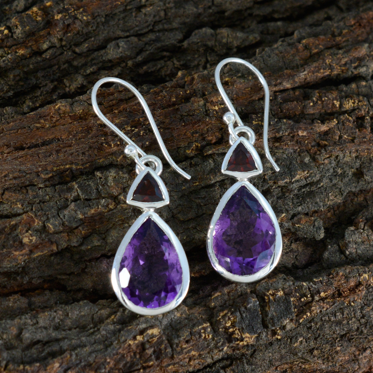 Multi-Italian-Elena-Toi-et-Moi-Dangle-multicolor-925-Silver-Earring