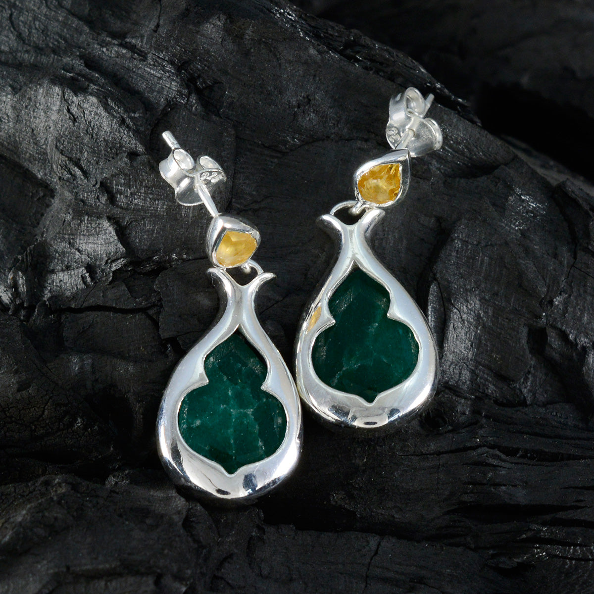 Multi American Inès Toi et Moi Stud multicolor Sterling Silver Earring Второстепенное изображение товара