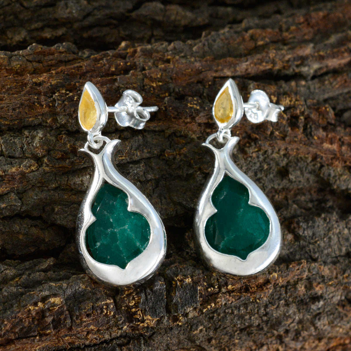 Multi-American-Inès-Toi-et-Moi-Stud-multicolor-Sterling-Silver-Earring